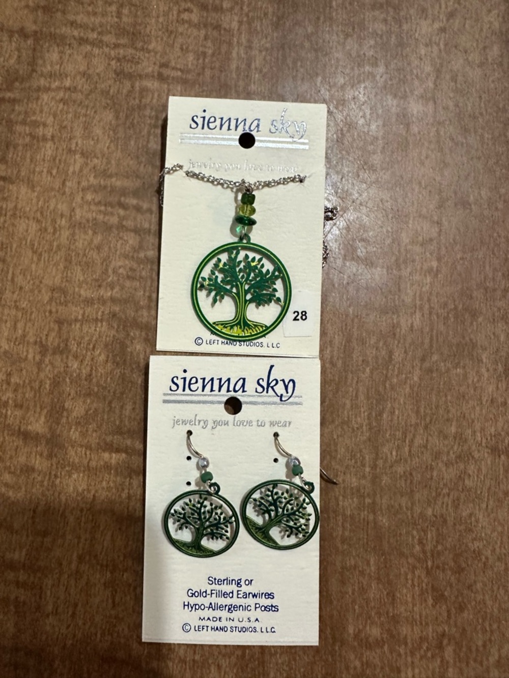 Sienna Sky Green Tree of Life Earrings